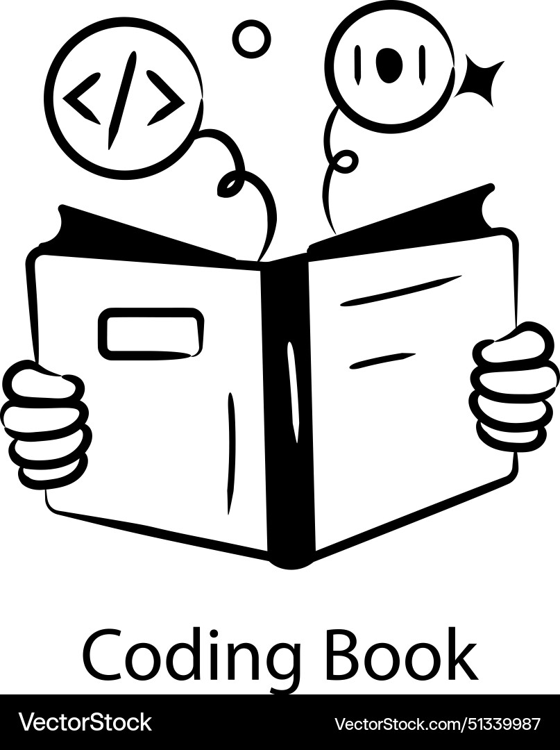 Coding book Vector Image