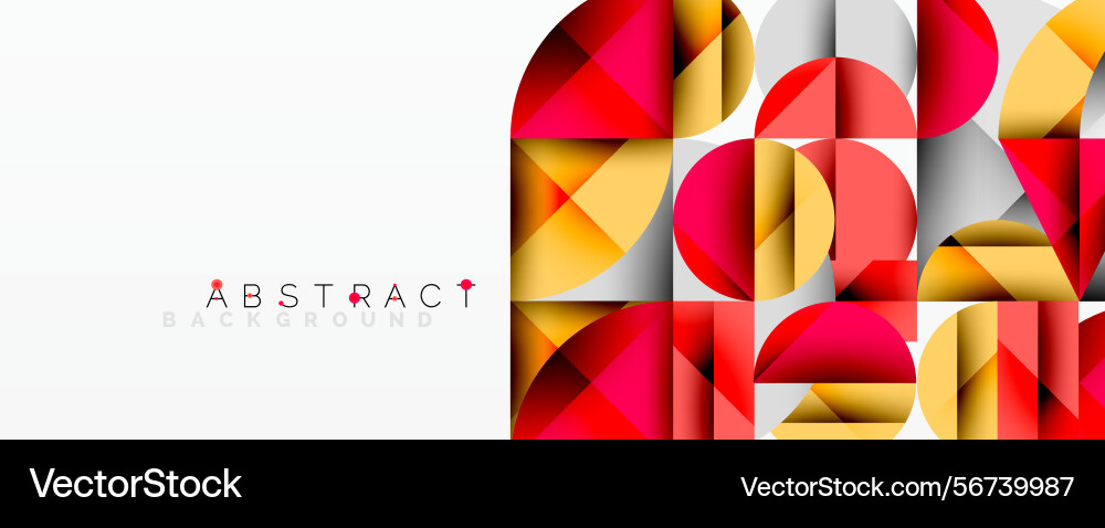 Geometric shapes overlap creating vibrant red Geometric shapes overlap creating vibrant red vector image