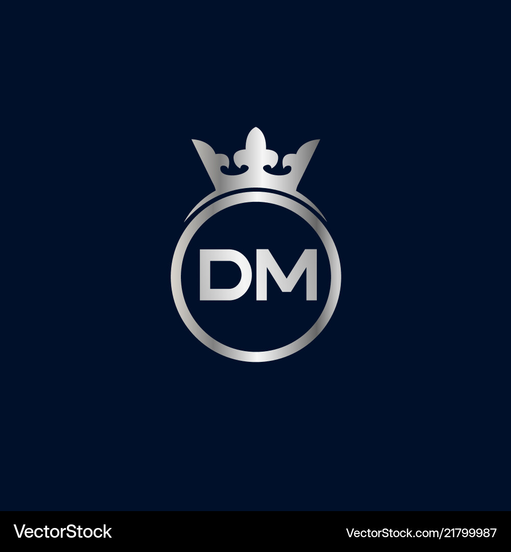 Initial letter dm logo template design Royalty Free Vector
