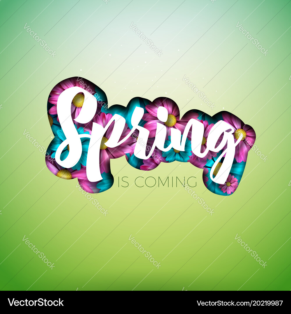 Spring nature design with beautiful colorful Vector Image