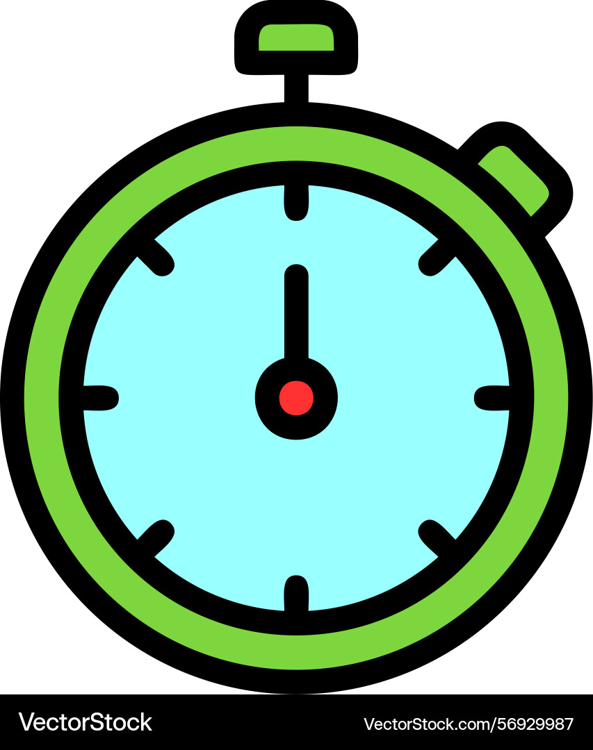 Timer line filled style icon design vector image