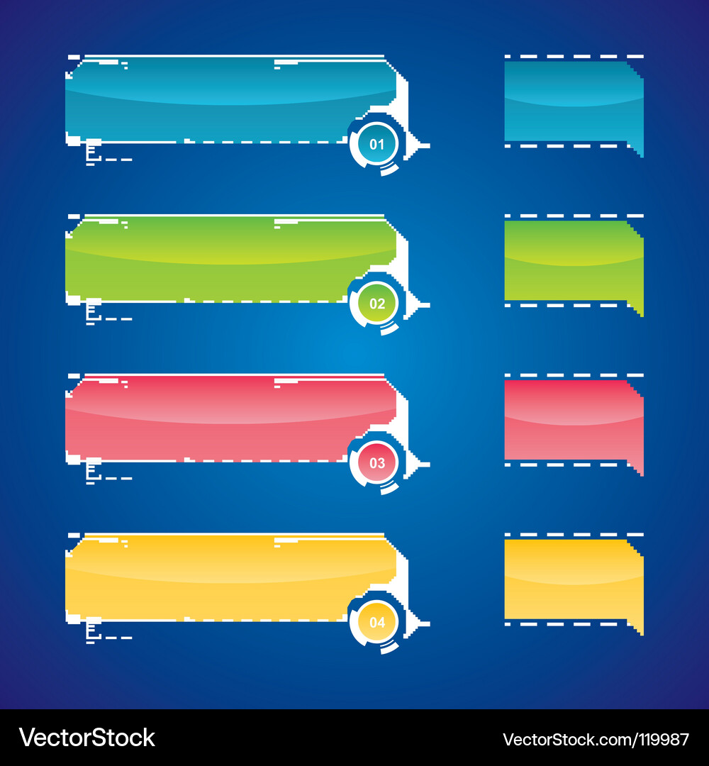 Web navigation templates Vector Image