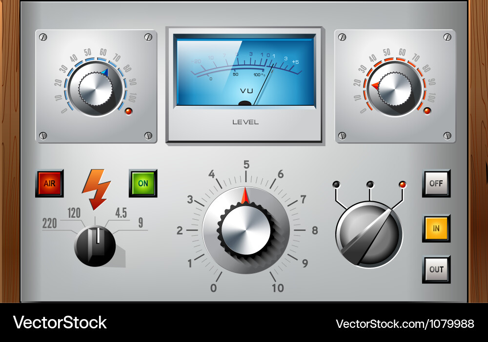 Analog Control Panel Elements vector image