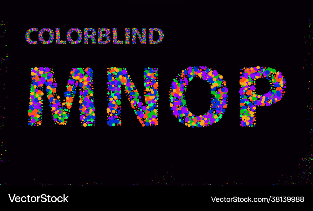 Big set colorblind style schriftart frisch trendy Big set colorblind style schriftart frisch trendy vektorbild