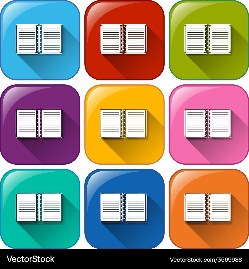 Buttons with communication notebooks Vector Image