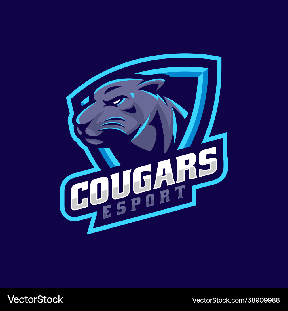 Cougar Esports Logo Vector Image