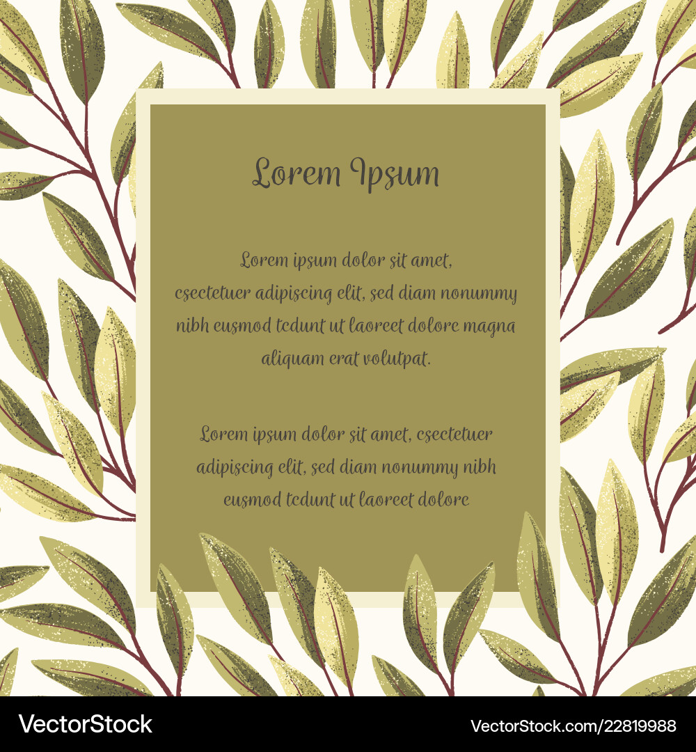 Green leaves frame-01 Green leaves frame-01 vector image
