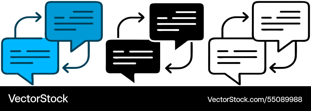 Interconnected messaging system data flow communi Interconnected messaging system data flow communi vector image
