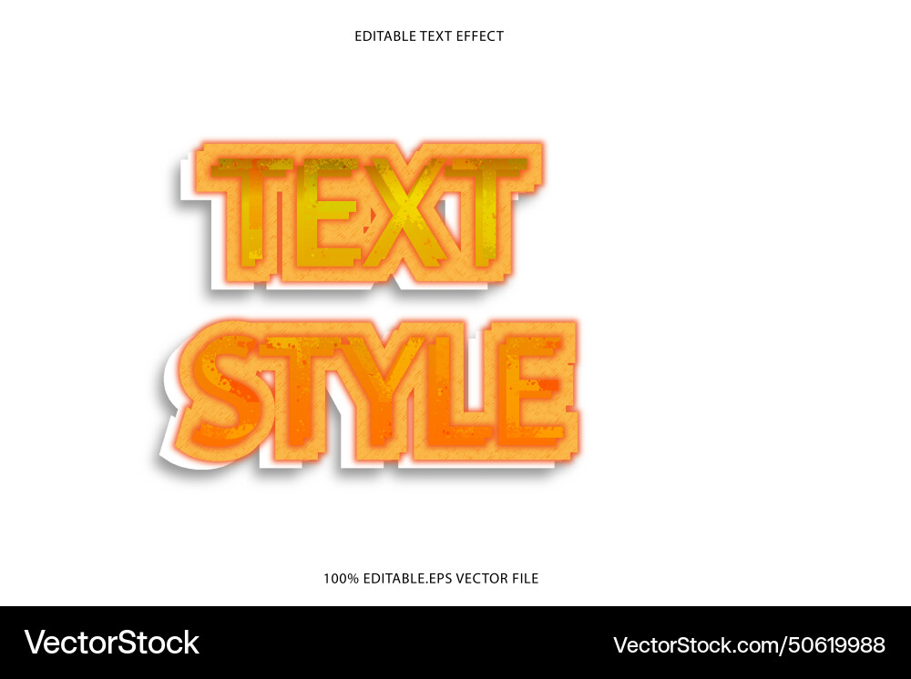 Text style editable effect 3d emboss Text style editable effect 3d emboss vector image
