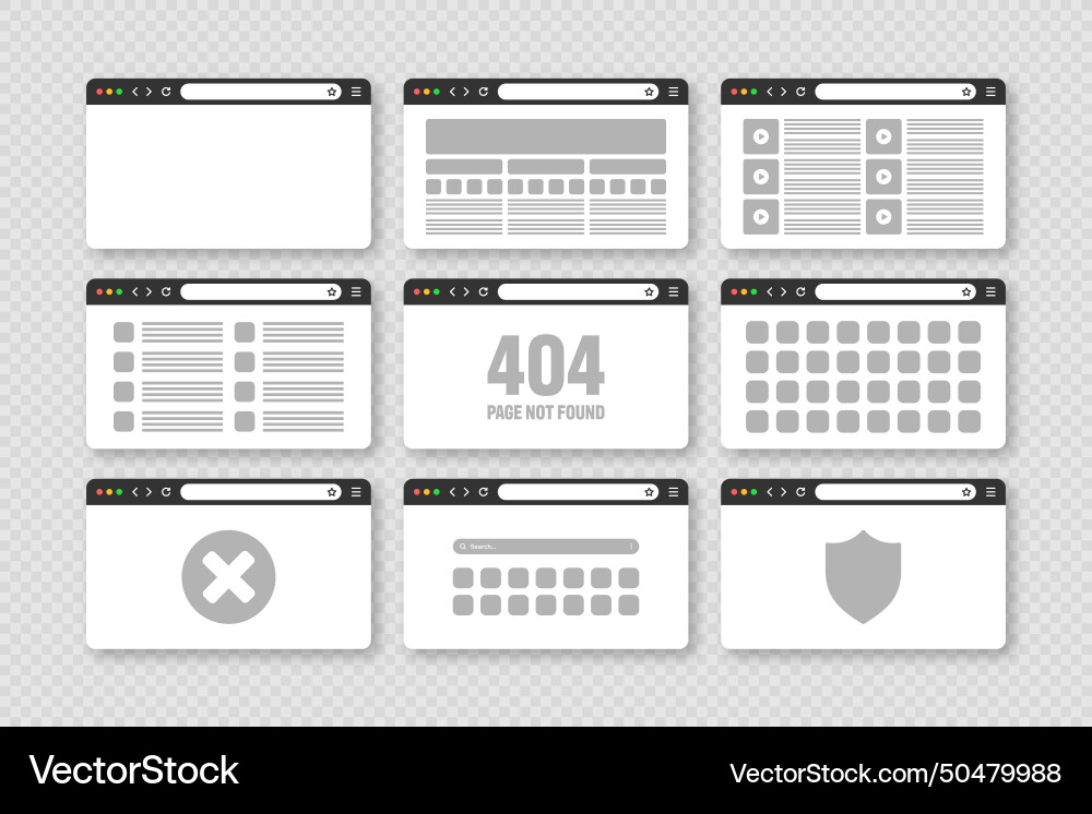 Web-Browser-Fensterseiten-Layout mit toolbar Web-Browser-Fensterseiten-Layout mit toolbar vektorbild