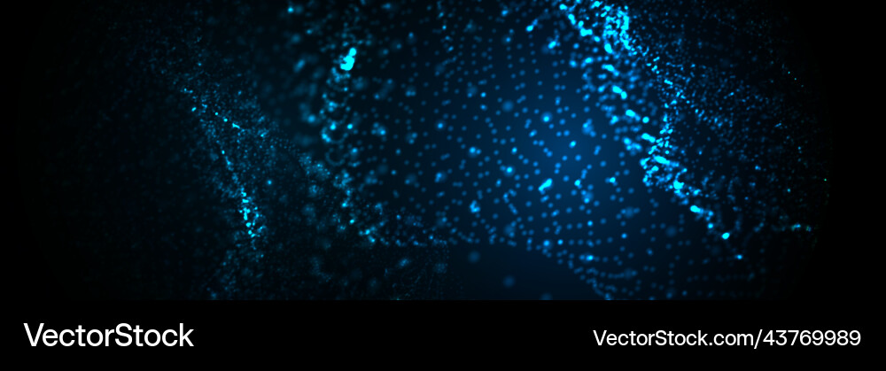 Abstract background glowing particles dynamic flow Abstract background glowing particles dynamic flow vector image