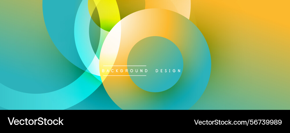 Abstract colorful background overlapping circles Vector Image