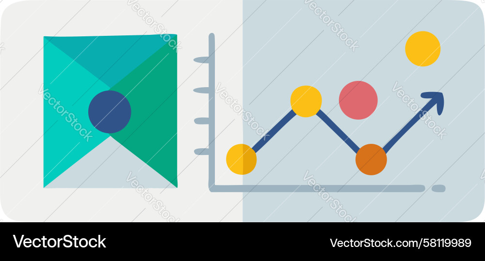 Dynamic Line Graph for Insights Vector Image