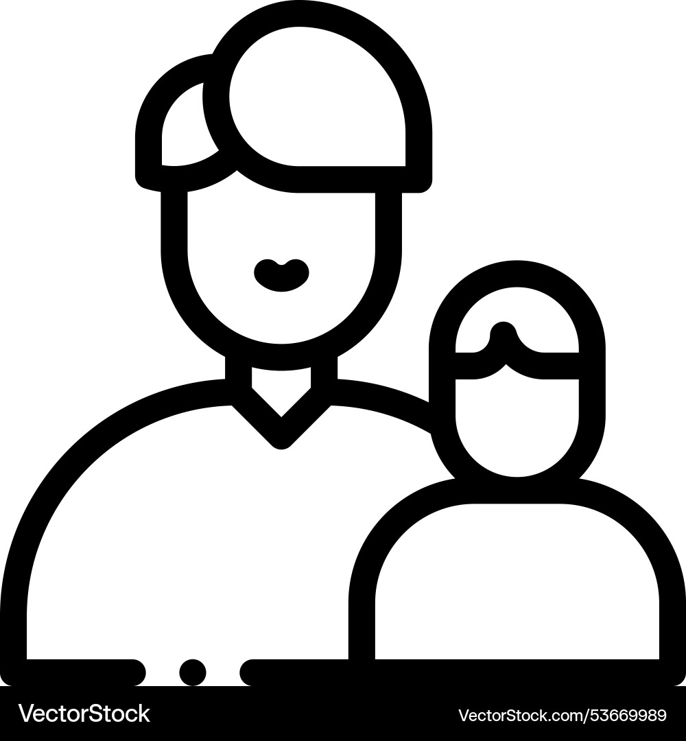 Father icon thin linear style design isolated Vector Image