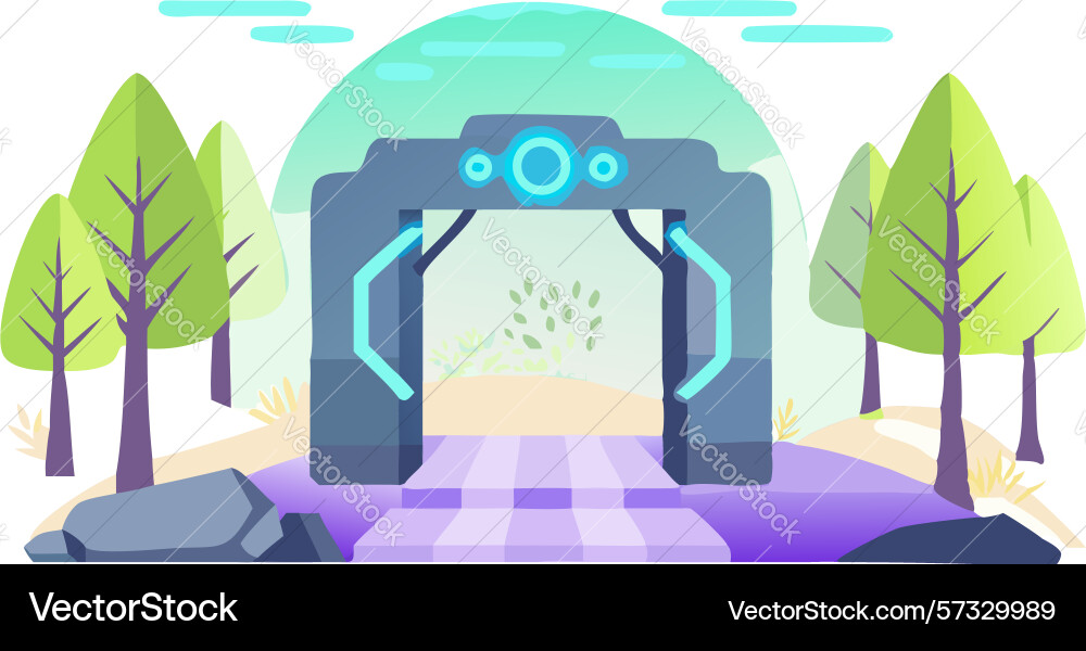 Infinity loop with digital circuitry flat icon vector image