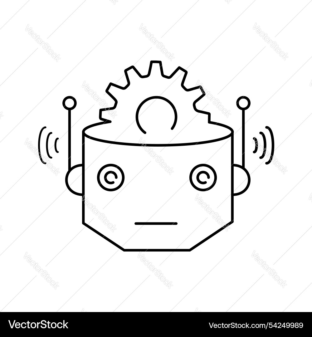 Intelligent ai robot avatar automation icon Vector Image