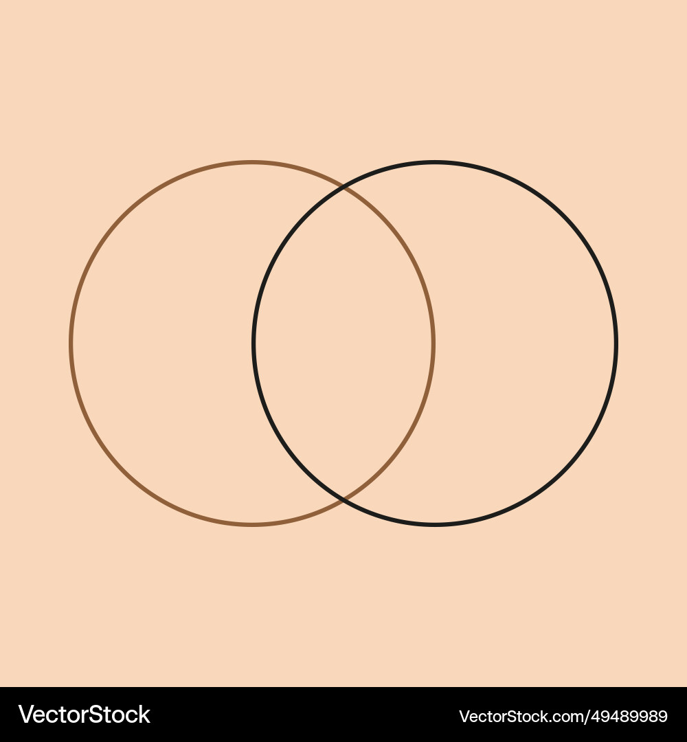 Intersection of circles circle round Intersection of circles circle round vector image