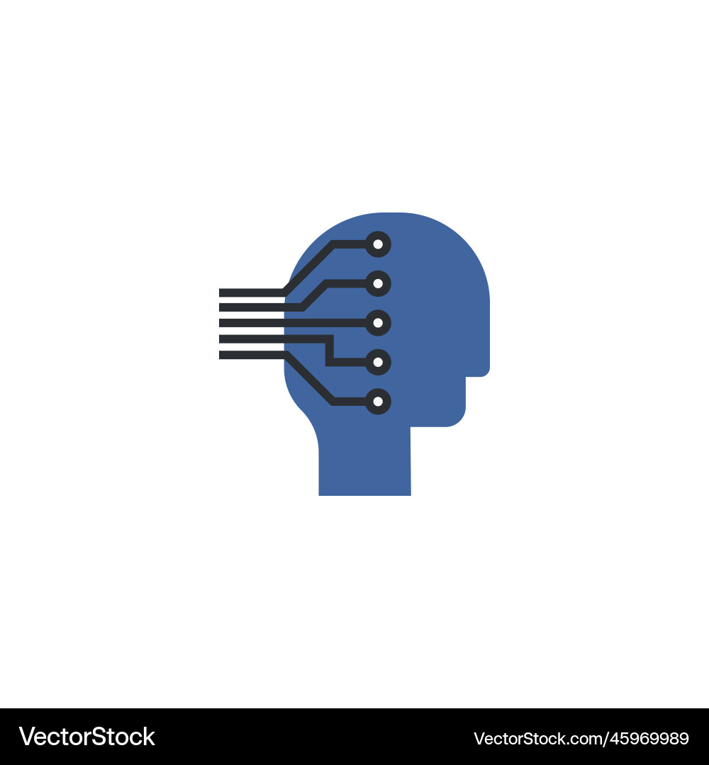 Machine learning creative icon from artificial Machine learning creative icon from artificial vector image