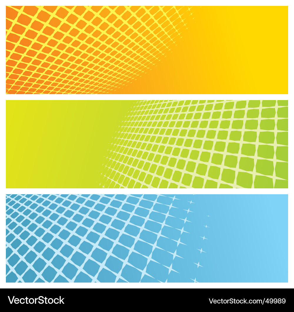 Modern Grid Banners Vector Image