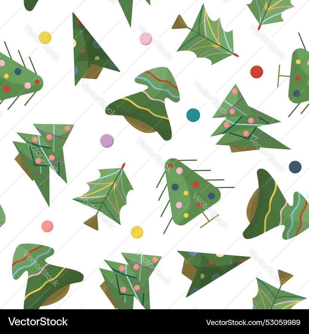 Seamless pattern with fir trees Vector Image