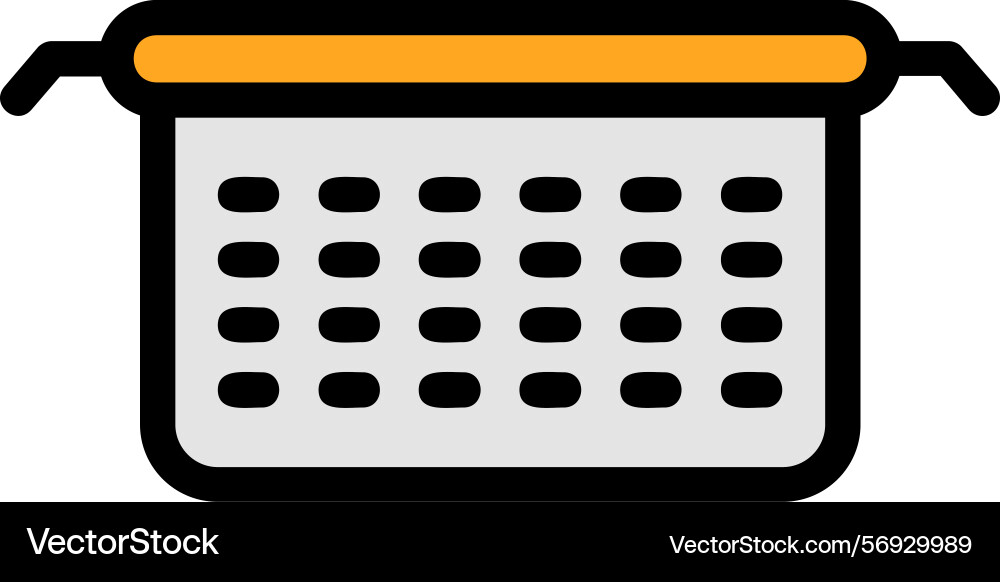 Sieve line filled style icon design Vector Image