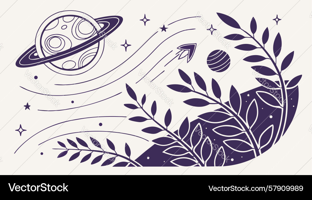 Stylized planet with swirling patterns Vector Image