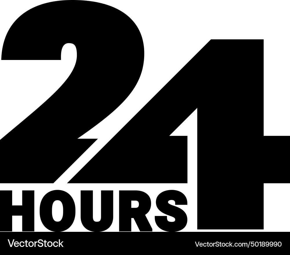 24 hours order execution or delivery service icons 24 hours order execution or delivery service icons vector image