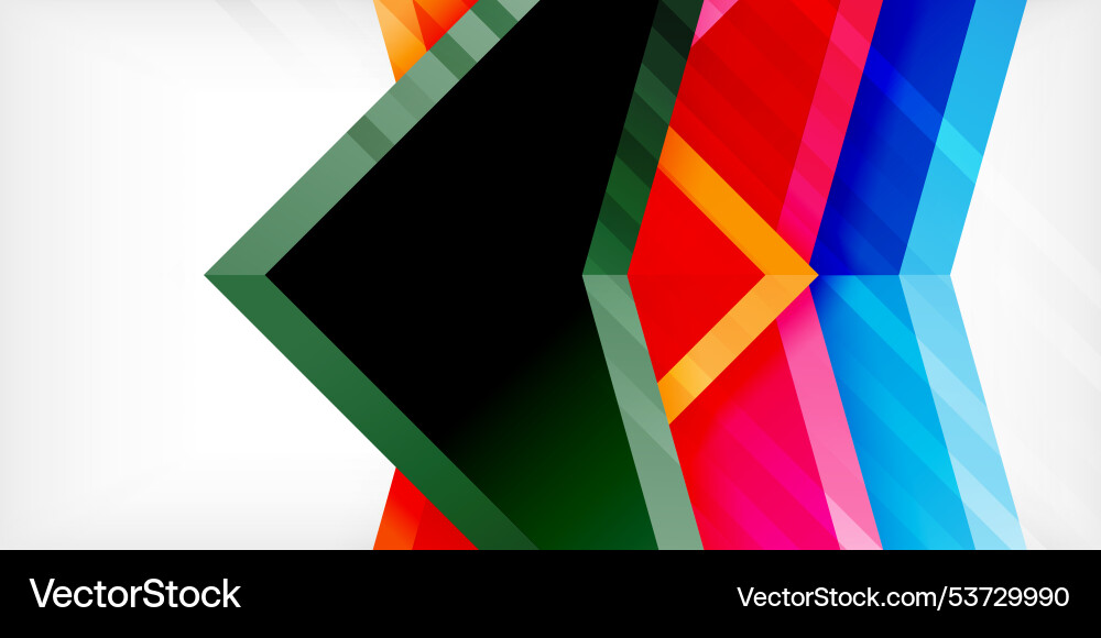 Arrows with 3d effect abstract background Vector Image