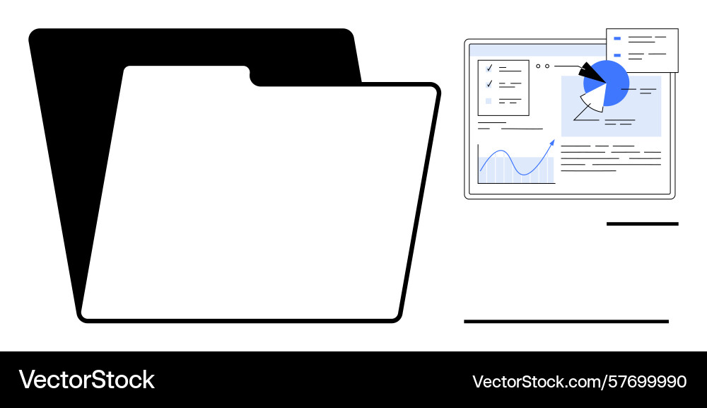 Digital file management with data analytics Digital file management with data analytics vector image