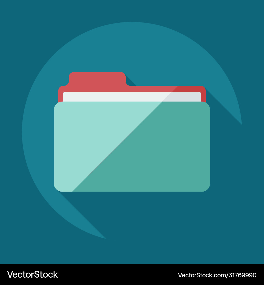 Flat modern design with shadow icons folder Vector Image