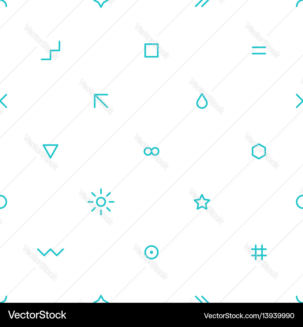 Seamless pattern in thin flat style Seamless pattern in thin flat style Vector Image