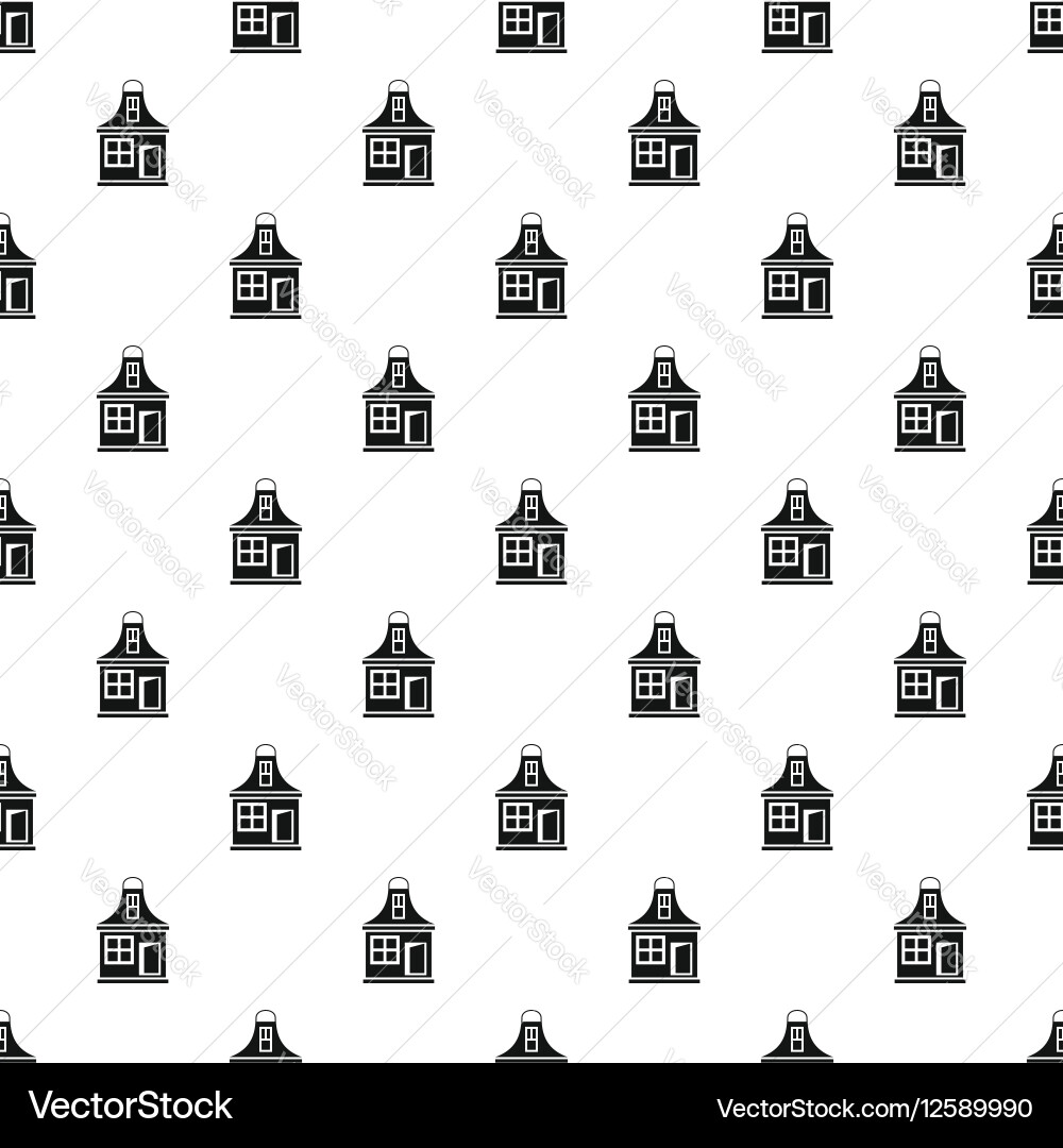 Small house pattern simple style Vector Image