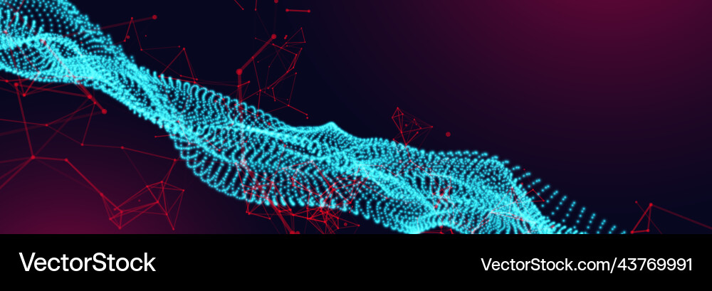 Abstract background glowing particles dynamic flow Abstract background glowing particles dynamic flow vector image