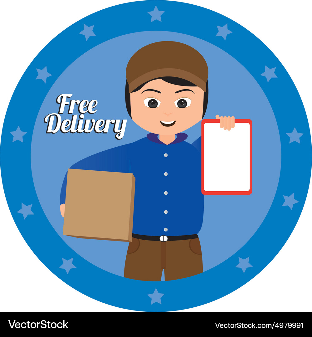 Abstract delivery object on a white background Vector Image