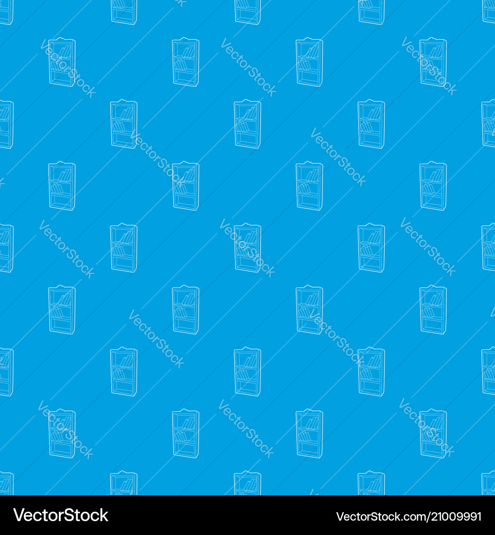 Blue Bookshelf Pattern Vector Image