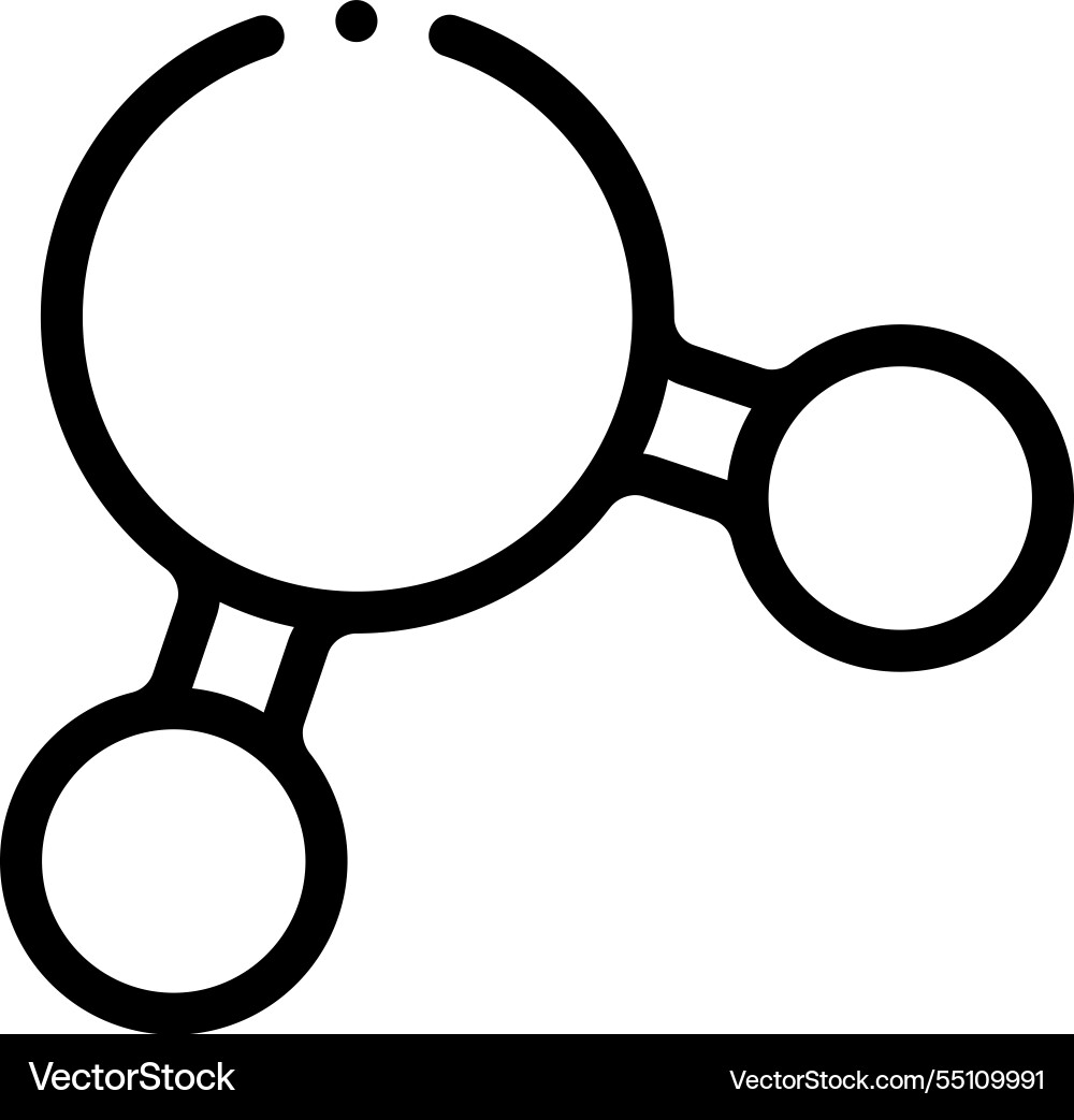 Molecule icon thin linear style design isolated Molecule icon thin linear style design isolated vector image