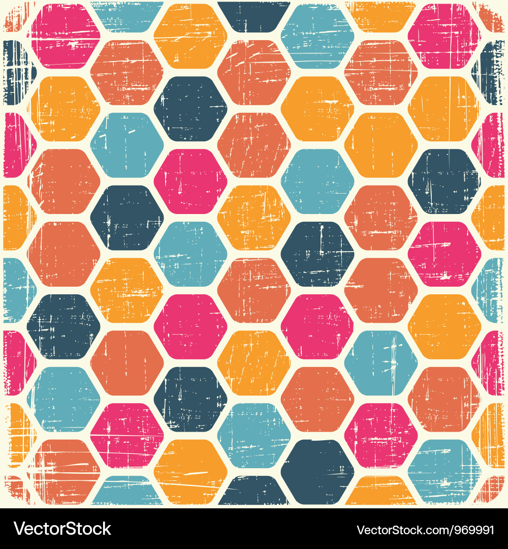 Retro Geometric Pattern Texture Vector Image
