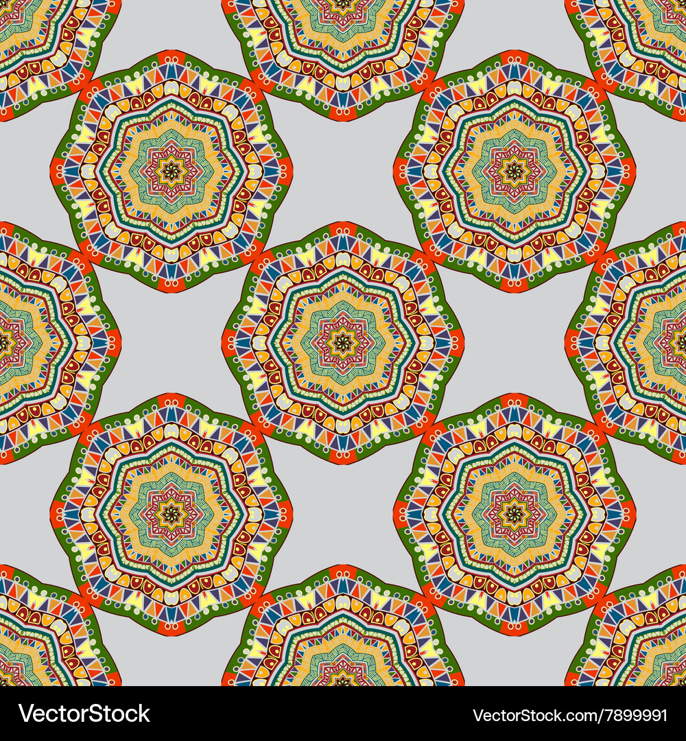 Seamless pattern with elements of mandala style Vector Image