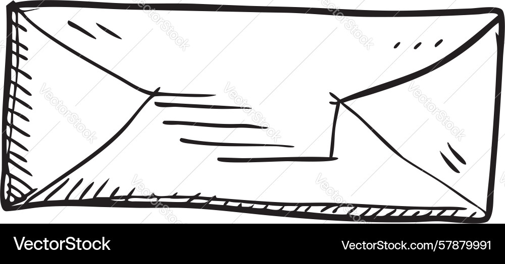 Simple open envelope ready for message design Vector Image