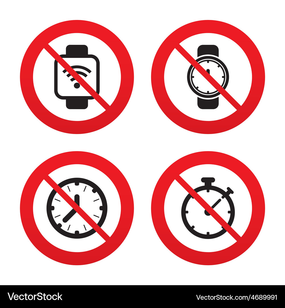 Smart watch mechanical clock time and timer Vector Image