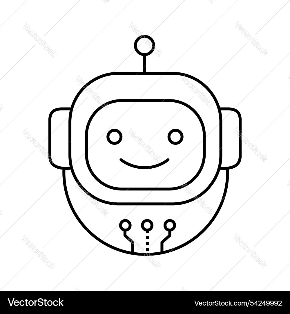 Ai robot avatar for automation systems icon Vector Image