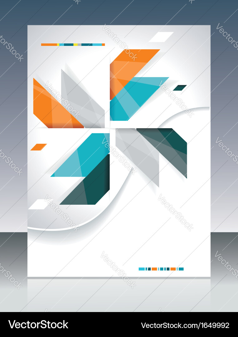 Brochure template design with abstract elements Vector Image