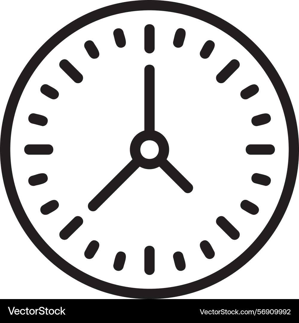 Clock linear style icon design vector image