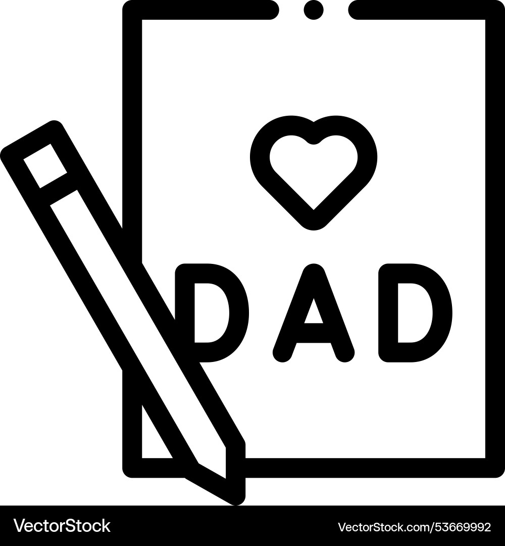 Fathers day icon thin linear style design Fathers day icon thin linear style design Vector Image