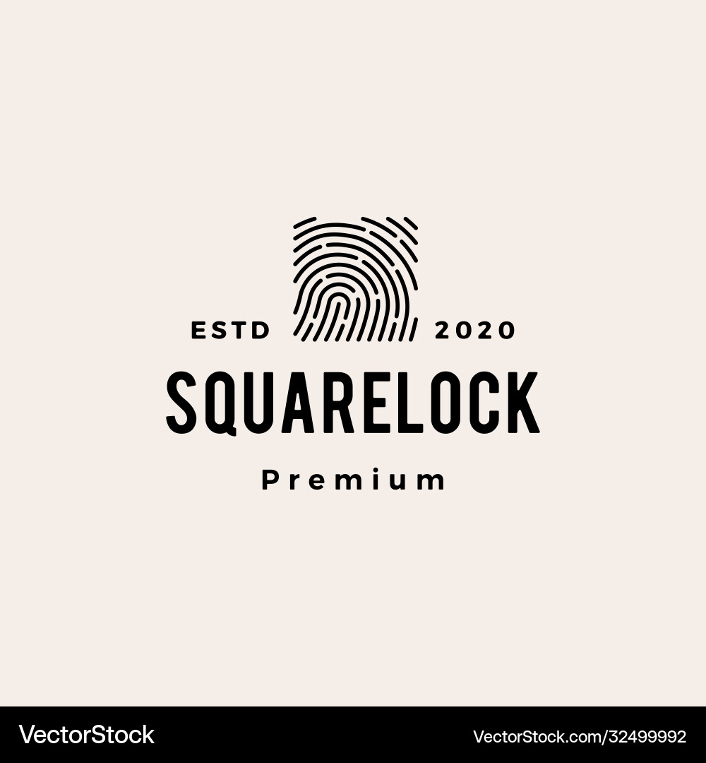 Fingerprint Lock Icon - Security & Access vector image