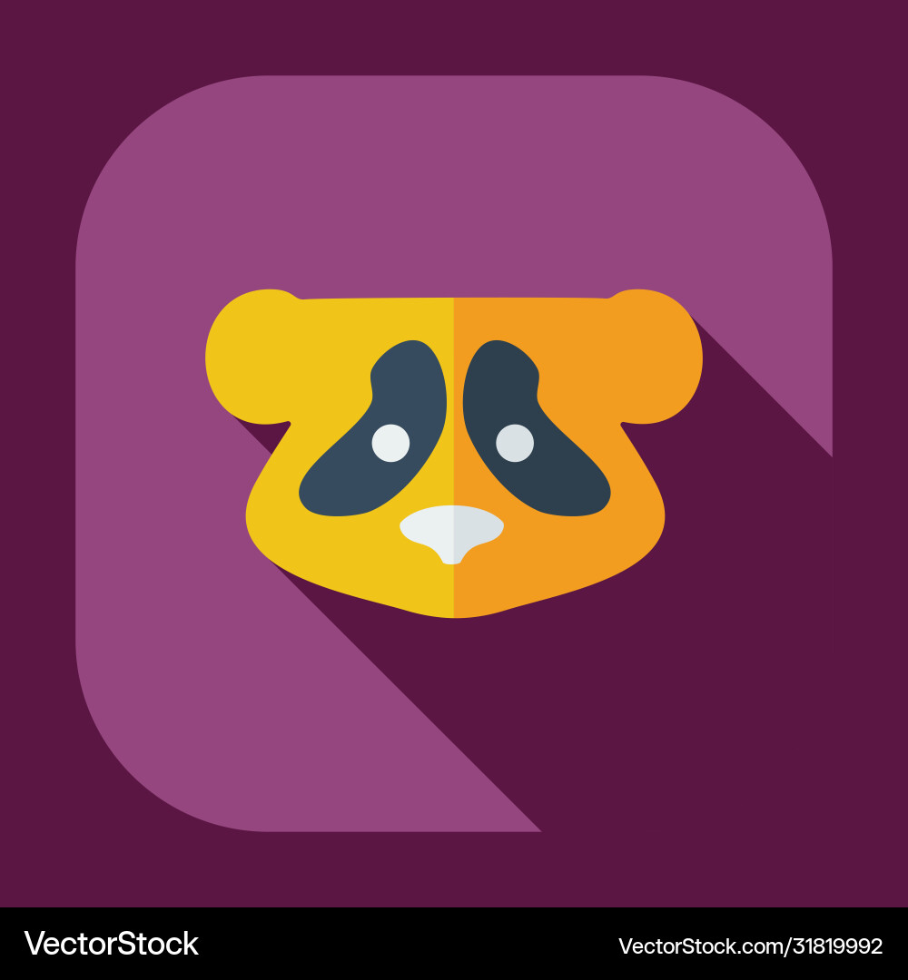 Flat modern design with shadow icons pandas Vector Image