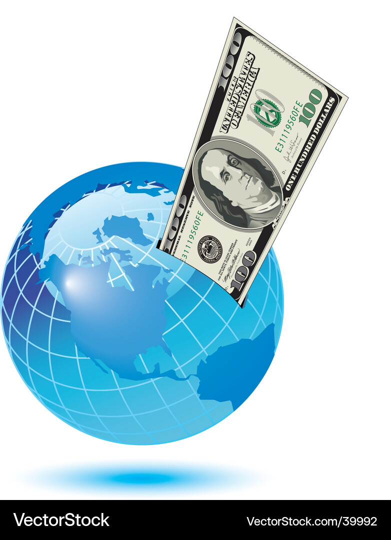 Globe 100 background Vector Image