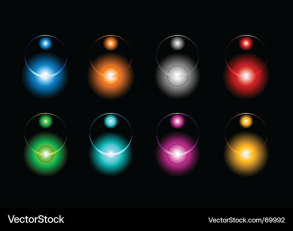 Glowing Circular Elements Vector Image
