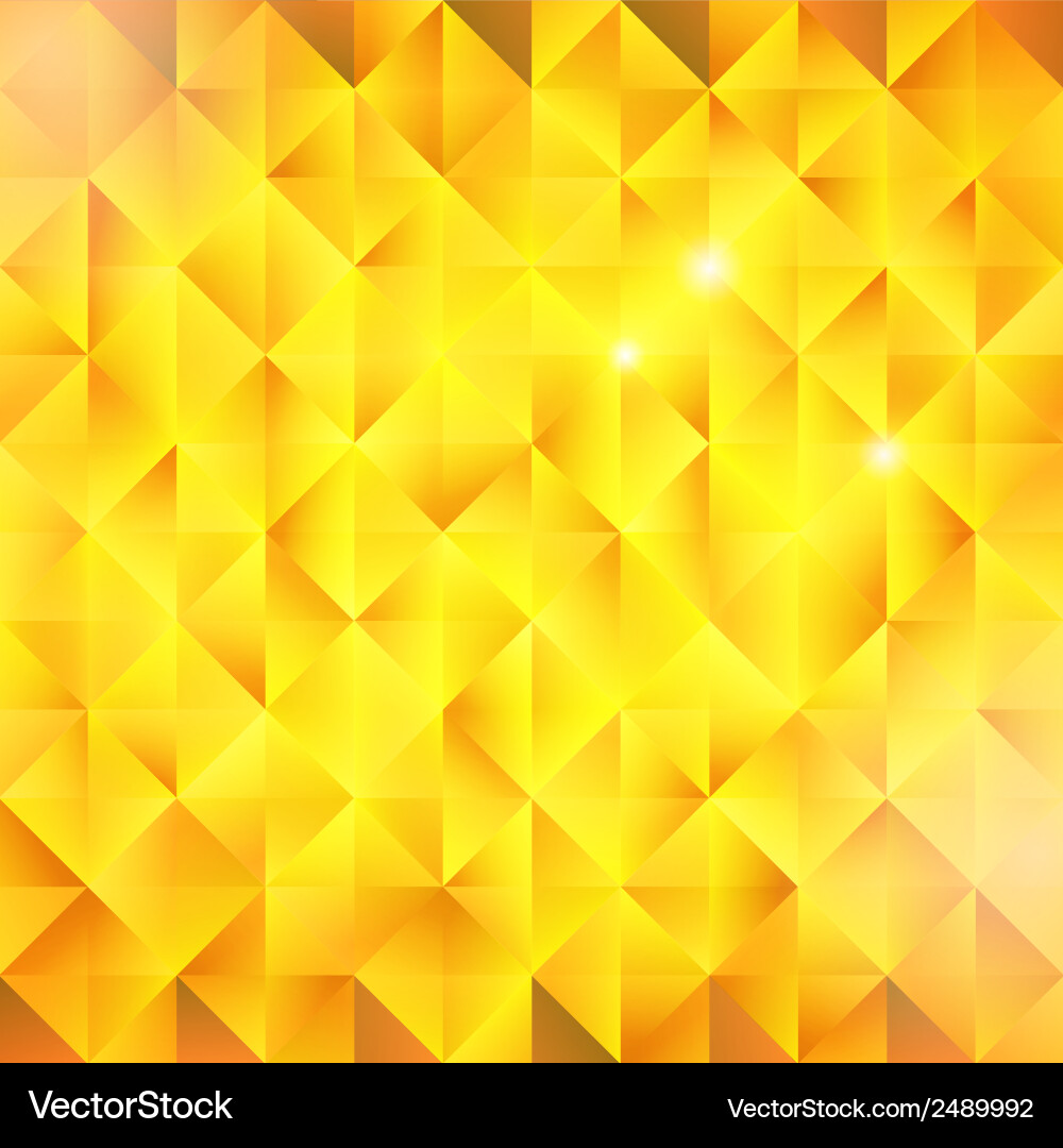 Golden Triangular Geometric Background vector image