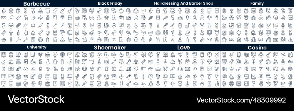 Linear style icons pack in this bundle include Linear style icons pack in this bundle include vector image